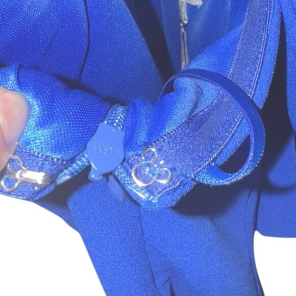 185. SHE+SKY | NEW W/Tag Blue RhineStone Bow Boutique Dress SZ:S -Flawed - Picture 5 of 7